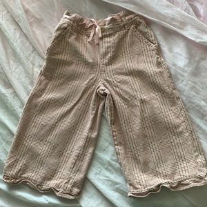 Girls Pink Plaid Pants